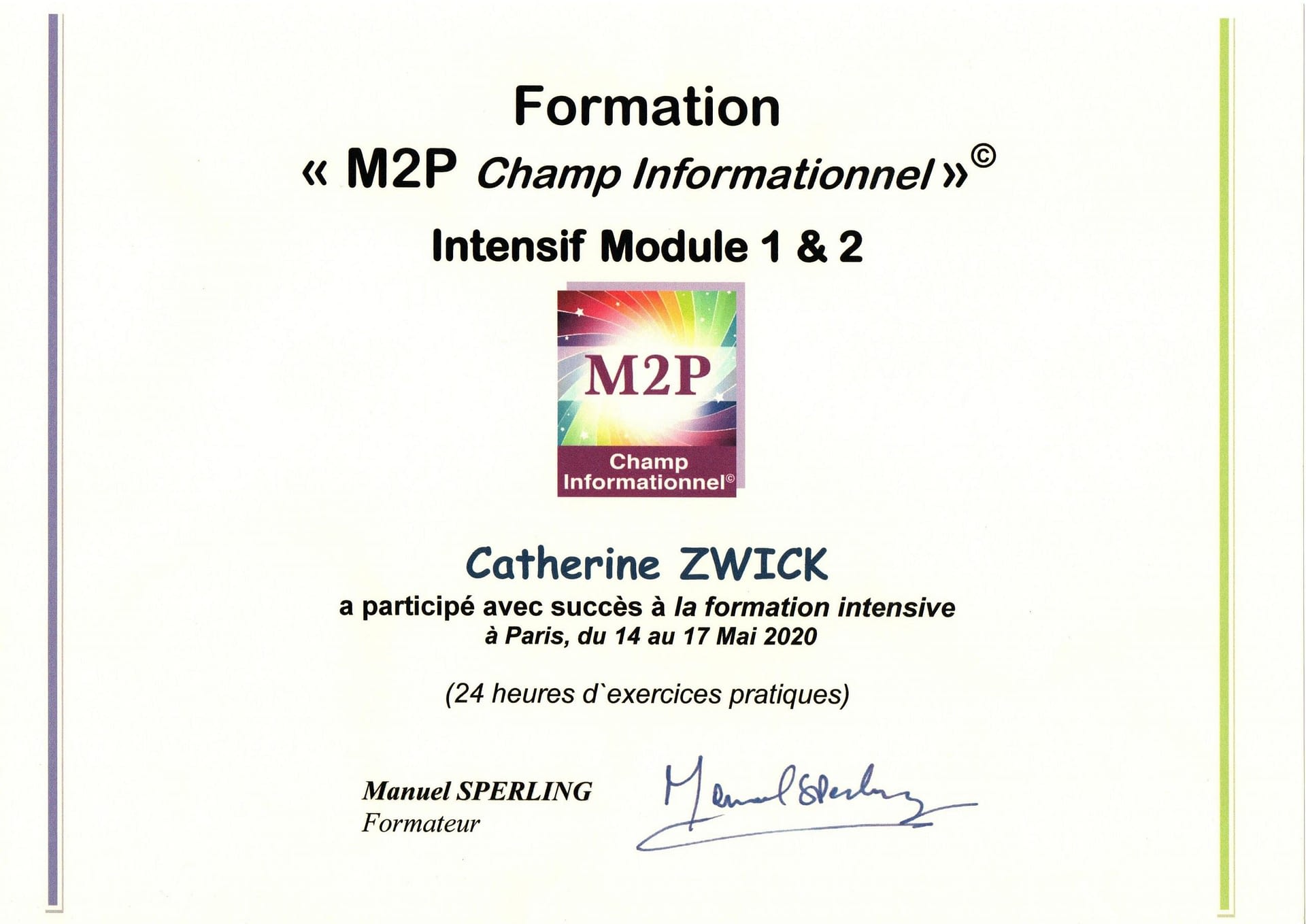 Certificat M2P Champ Informationnel - Modules 1 et 2 Certificat M2P Champ Informationnel - Modules 1 et 2
