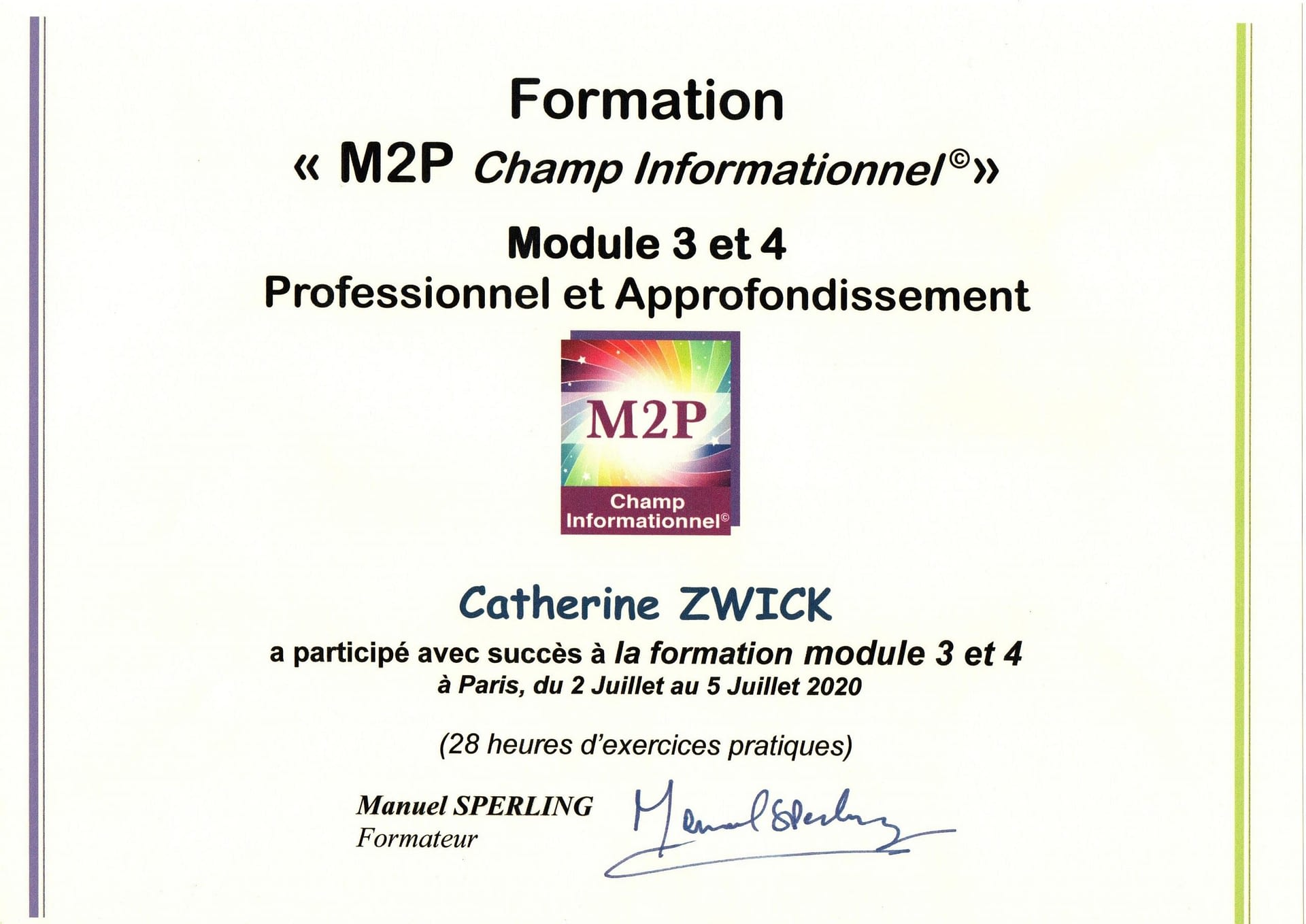 Certificat M2P Champ Informationnel - Modules 3 et 4 Certificat M2P Champ Informationnel - Modules 3 et 4